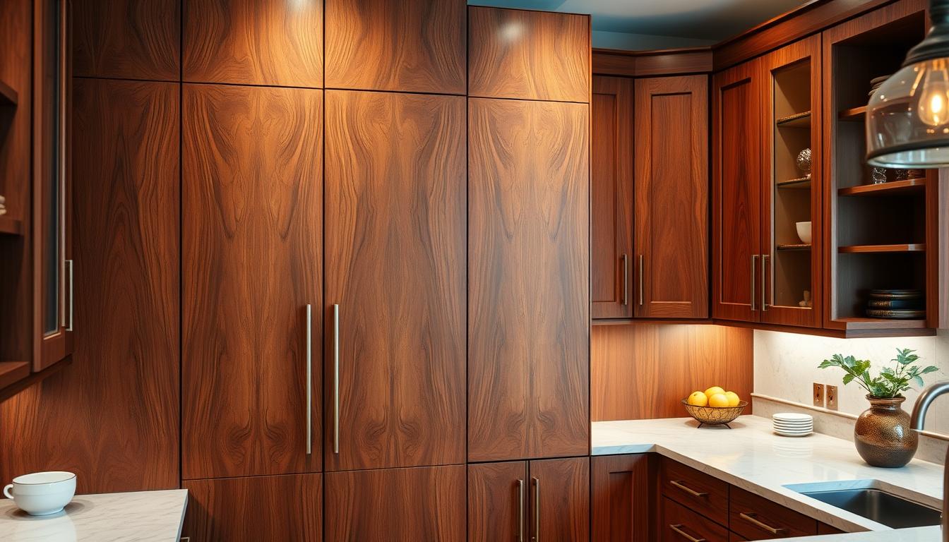 walnut kitchen cabinets