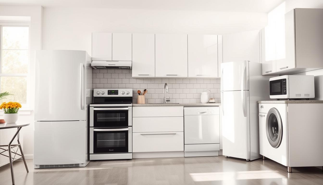 white kitchen appliances